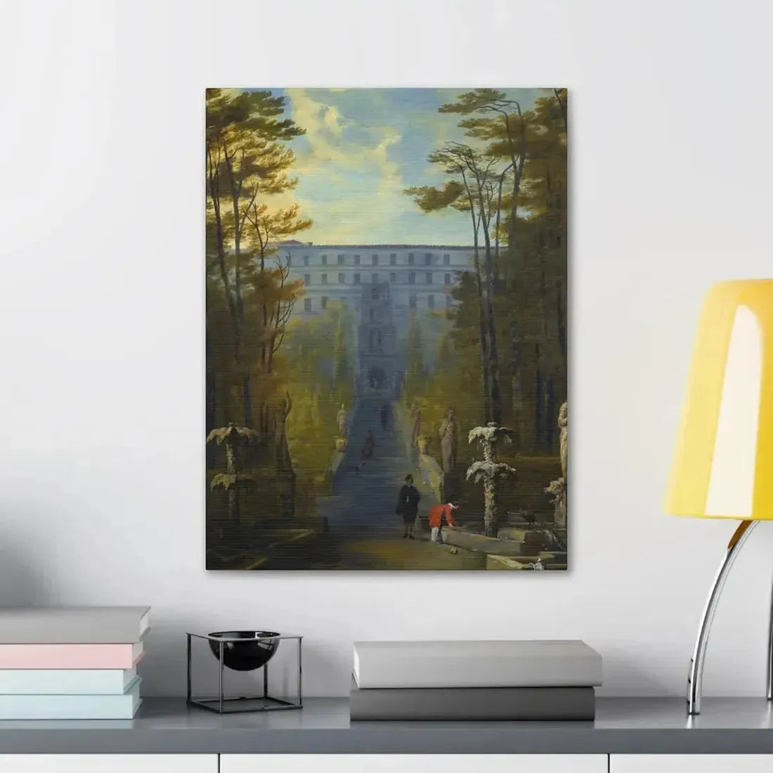 Johann Wilhelm Baur (1607-1641) Tivoli, a View of the Villa D'Este and the Gardens - Canvas Wall Art - The Sticker Space