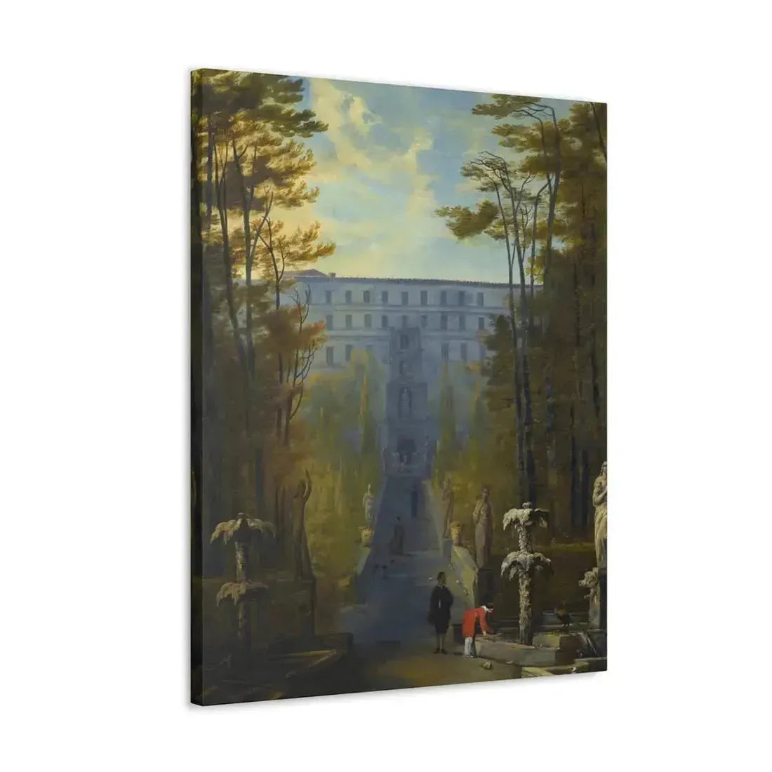 Johann Wilhelm Baur (1607-1641) Tivoli, a View of the Villa D'Este and the Gardens - Canvas Wall Art - The Sticker Space