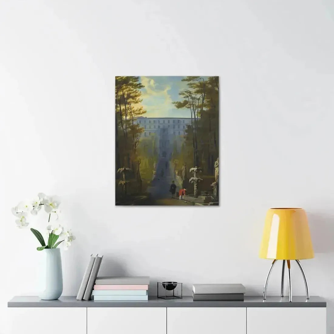 Johann Wilhelm Baur (1607-1641) Tivoli, a View of the Villa D'Este and the Gardens - Canvas Wall Art - The Sticker Space