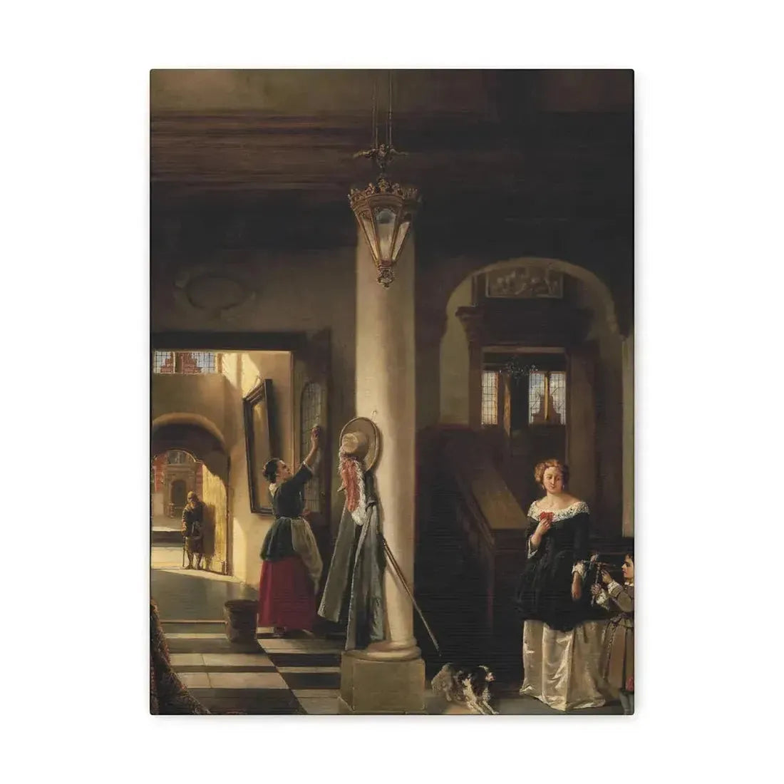 Johannes Anthonie Balthasar Stroebel (1821-1905) An allegory of mixed fortune 1855 - Canvas Wall Art 12″ x 16″ 1.25" - The Sticker Space