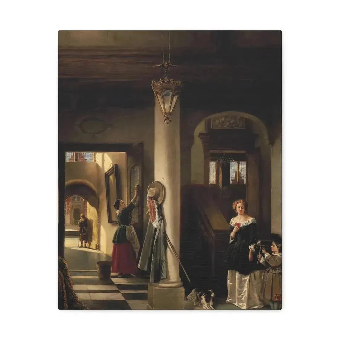 Johannes Anthonie Balthasar Stroebel (1821-1905) An allegory of mixed fortune 1855 - Canvas Wall Art 16″ x 20″ 1.25" - The Sticker Space