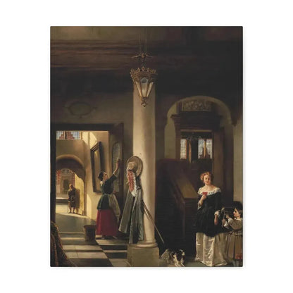 Johannes Anthonie Balthasar Stroebel (1821-1905) An allegory of mixed fortune 1855 - Canvas Wall Art 16″ x 20″ 1.25" - The Sticker Space