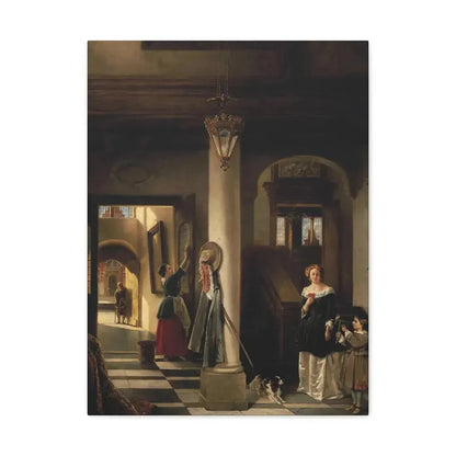 Johannes Anthonie Balthasar Stroebel (1821-1905) An allegory of mixed fortune 1855 - Canvas Wall Art 18″ x 24″ 1.25" - The Sticker Space