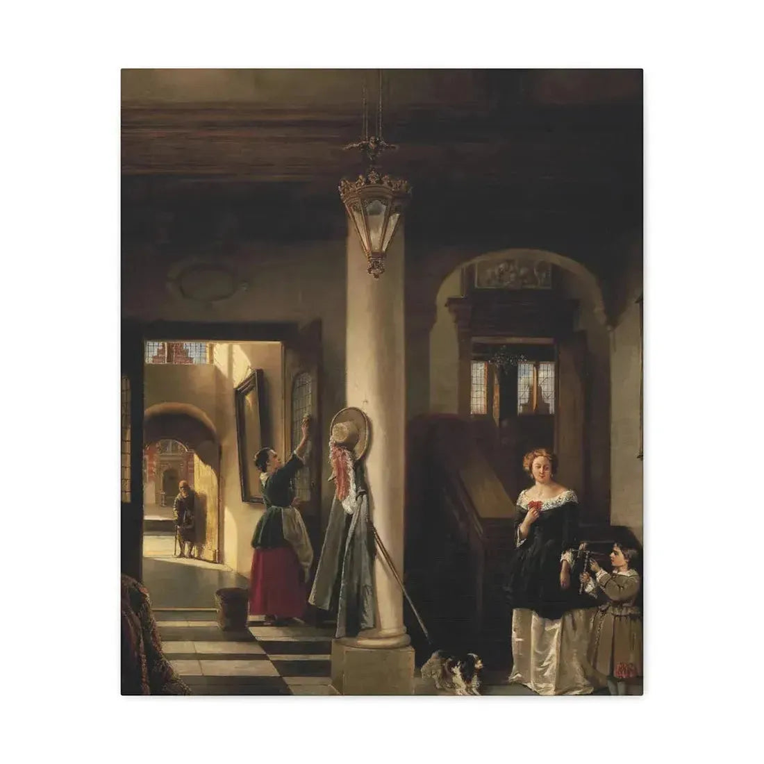 Johannes Anthonie Balthasar Stroebel (1821-1905) An allegory of mixed fortune 1855 - Canvas Wall Art 20″ x 24″ 1.25" - The Sticker Space