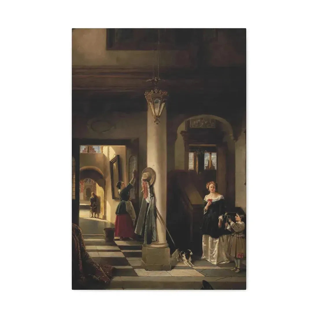 Johannes Anthonie Balthasar Stroebel (1821-1905) An allegory of mixed fortune 1855 - Canvas Wall Art 20″ x 30″ 1.25" - The Sticker Space