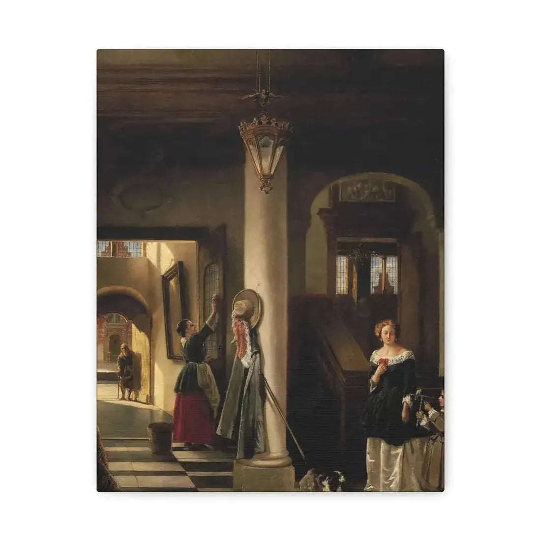 Johannes Anthonie Balthasar Stroebel (1821-1905) An allegory of mixed fortune 1855 - Canvas Wall Art - The Sticker Space