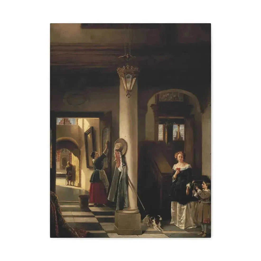 Johannes Anthonie Balthasar Stroebel (1821-1905) An allegory of mixed fortune 1855 - Canvas Wall Art - The Sticker Space