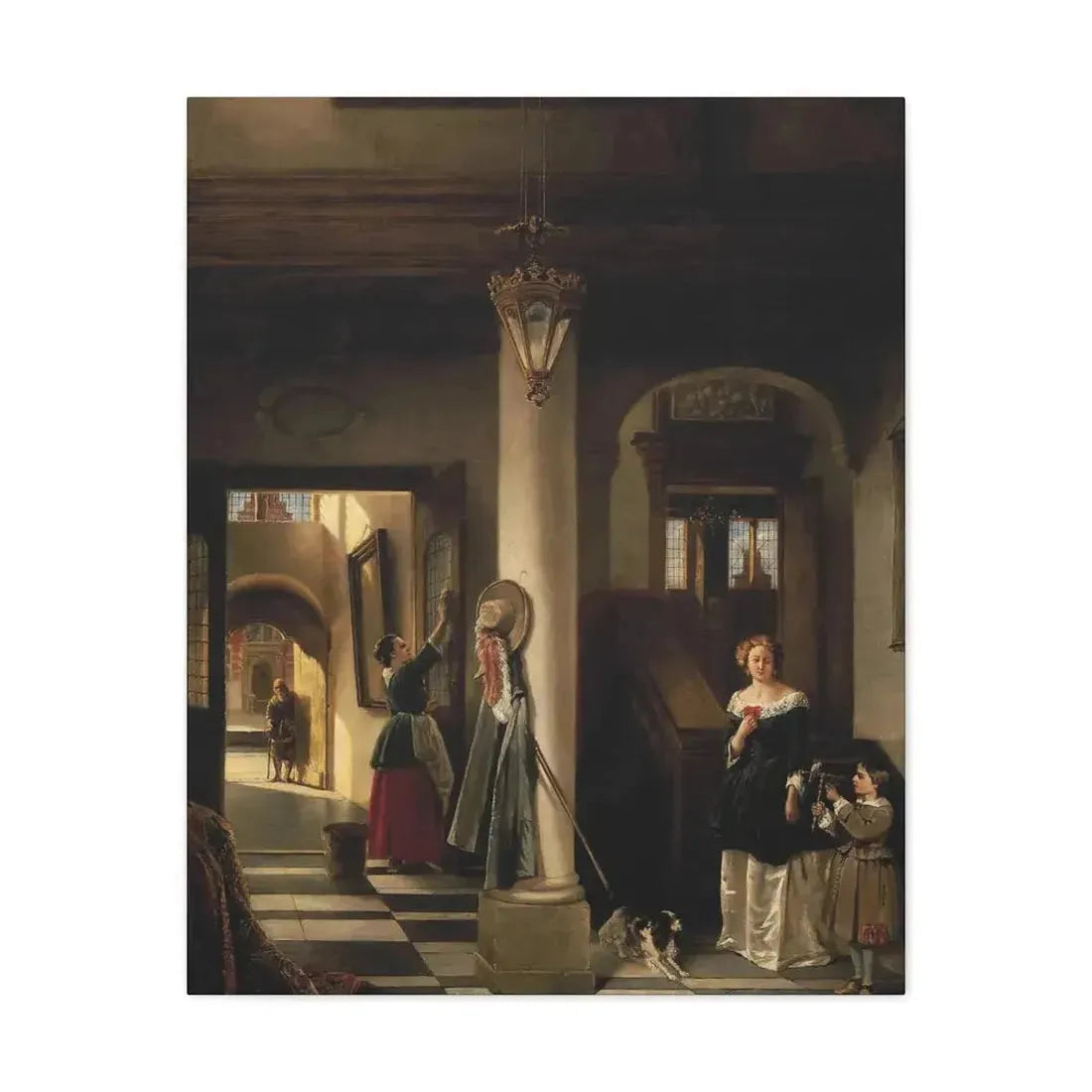 Johannes Anthonie Balthasar Stroebel (1821-1905) An allegory of mixed fortune 1855 - Canvas Wall Art - The Sticker Space