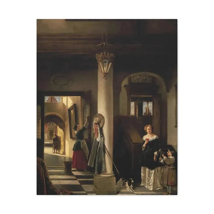 Johannes Anthonie Balthasar Stroebel (1821-1905) An allegory of mixed fortune 1855 - Canvas Wall Art - The Sticker Space