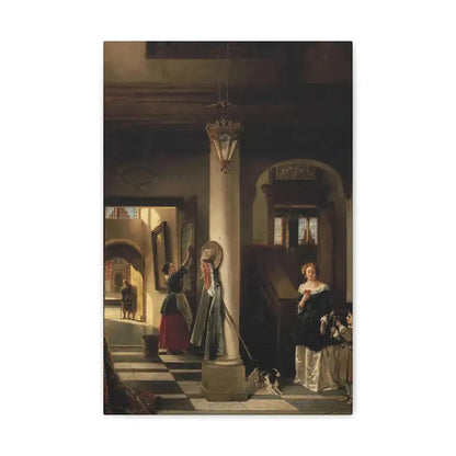 Johannes Anthonie Balthasar Stroebel (1821-1905) An allegory of mixed fortune 1855 - Canvas Wall Art - The Sticker Space