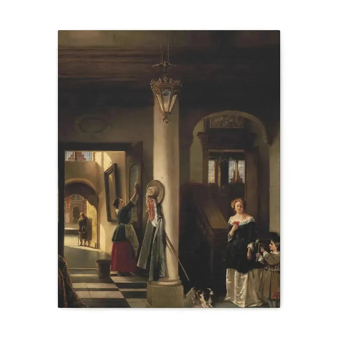 Johannes Anthonie Balthasar Stroebel (1821-1905) An allegory of mixed fortune 1855 - Canvas Wall Art - The Sticker Space