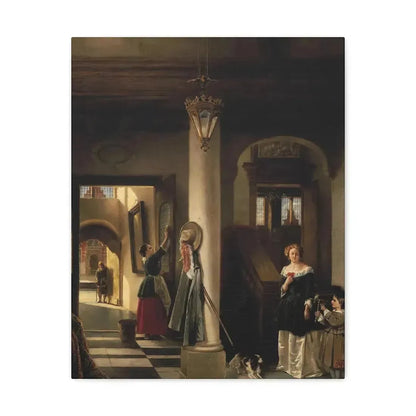 Johannes Anthonie Balthasar Stroebel (1821-1905) An allegory of mixed fortune 1855 - Canvas Wall Art - The Sticker Space