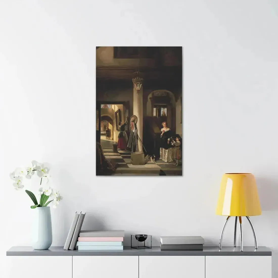 Johannes Anthonie Balthasar Stroebel (1821-1905) An allegory of mixed fortune 1855 - Canvas Wall Art - The Sticker Space