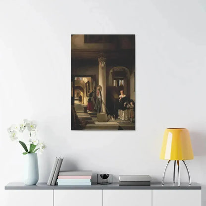 Johannes Anthonie Balthasar Stroebel (1821-1905) An allegory of mixed fortune 1855 - Canvas Wall Art - The Sticker Space