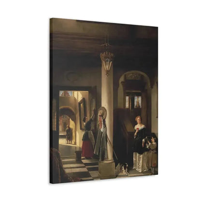 Johannes Anthonie Balthasar Stroebel (1821-1905) An allegory of mixed fortune 1855 - Canvas Wall Art - The Sticker Space