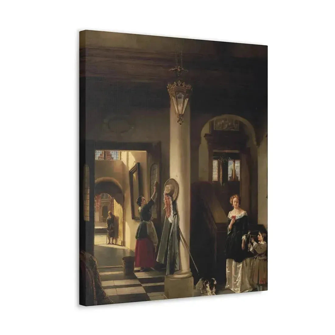 Johannes Anthonie Balthasar Stroebel (1821-1905) An allegory of mixed fortune 1855 - Canvas Wall Art - The Sticker Space