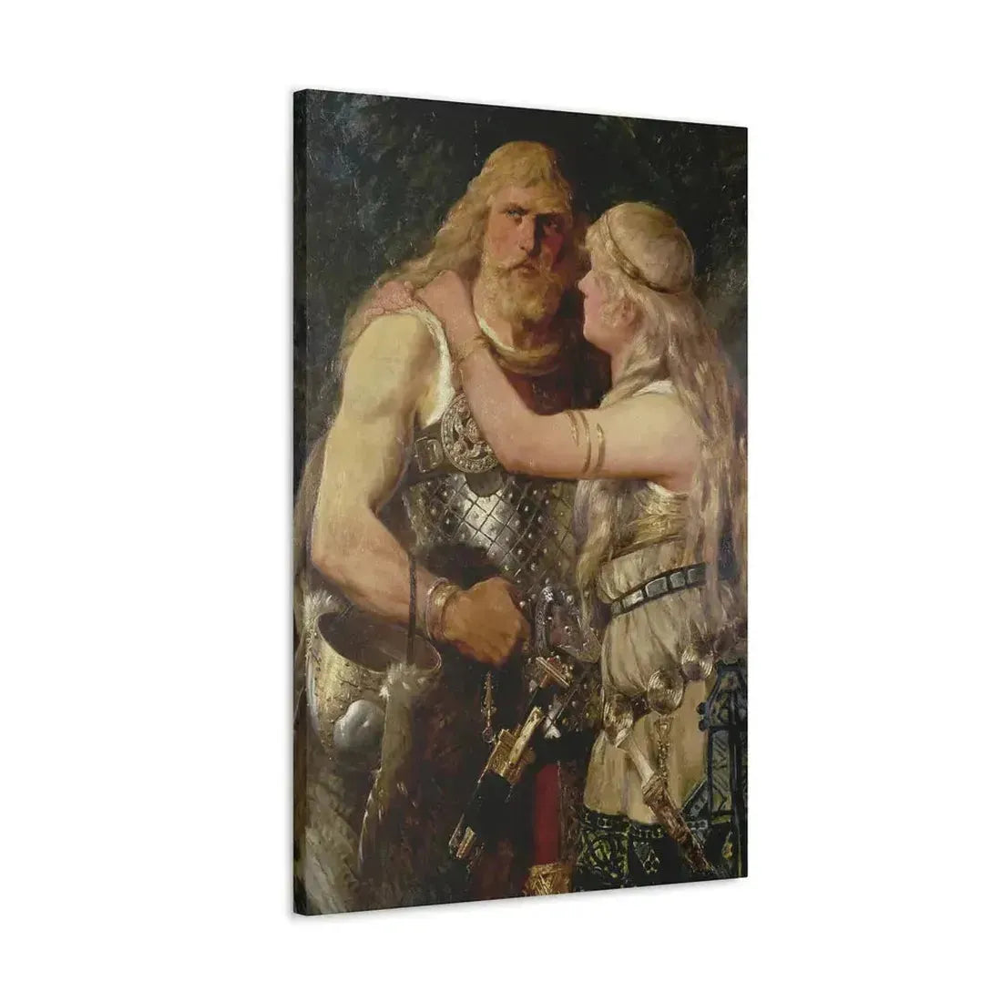 Johannes Gehrts (1855-1921) Armin verabschiedet sich von Thusnelda - 1884 - Canvas Wall Art - The Sticker Space