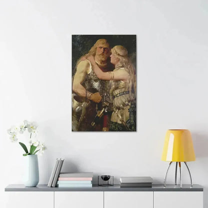 Johannes Gehrts (1855-1921) Armin verabschiedet sich von Thusnelda - 1884 - Canvas Wall Art - The Sticker Space