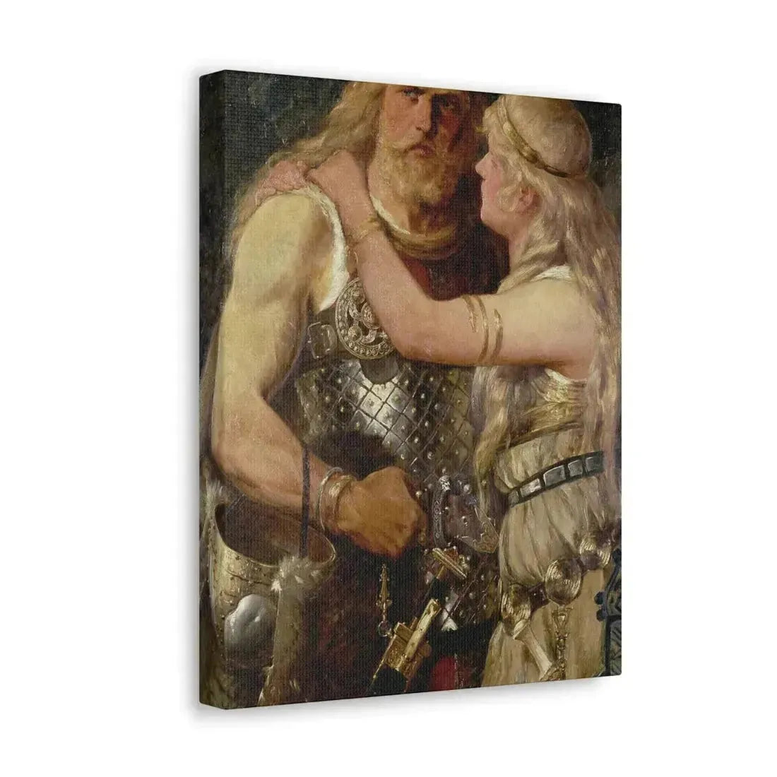 Johannes Gehrts (1855-1921) Armin verabschiedet sich von Thusnelda - 1884 - Canvas Wall Art - The Sticker Space