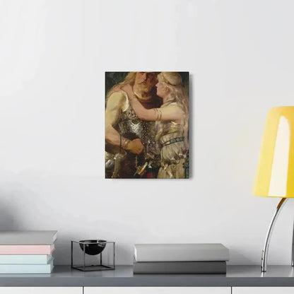 Johannes Gehrts (1855-1921) Armin verabschiedet sich von Thusnelda - 1884 - Canvas Wall Art - The Sticker Space