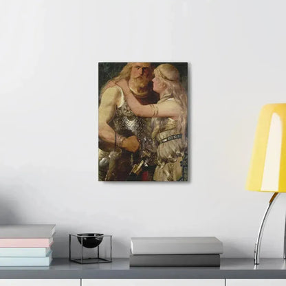 Johannes Gehrts (1855-1921) Armin verabschiedet sich von Thusnelda - 1884 - Canvas Wall Art - The Sticker Space