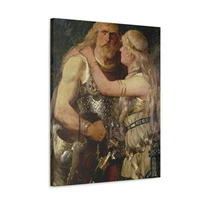 Johannes Gehrts (1855-1921) Armin verabschiedet sich von Thusnelda - 1884 - Canvas Wall Art - The Sticker Space