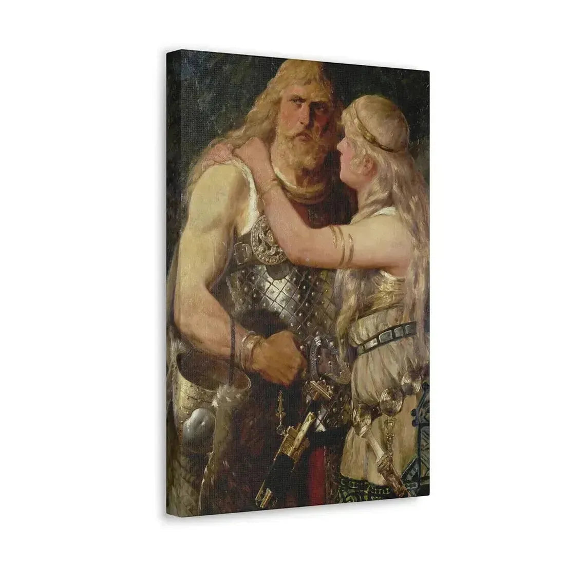 Johannes Gehrts (1855-1921) Armin verabschiedet sich von Thusnelda - 1884 - Canvas Wall Art - The Sticker Space