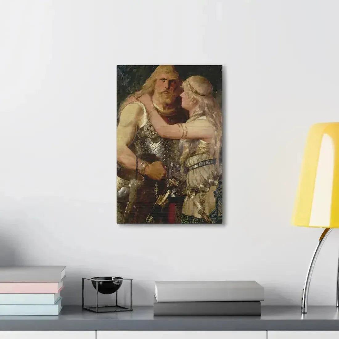 Johannes Gehrts (1855-1921) Armin verabschiedet sich von Thusnelda - 1884 - Canvas Wall Art - The Sticker Space