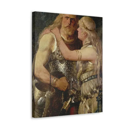 Johannes Gehrts (1855-1921) Armin verabschiedet sich von Thusnelda - 1884 - Canvas Wall Art - The Sticker Space