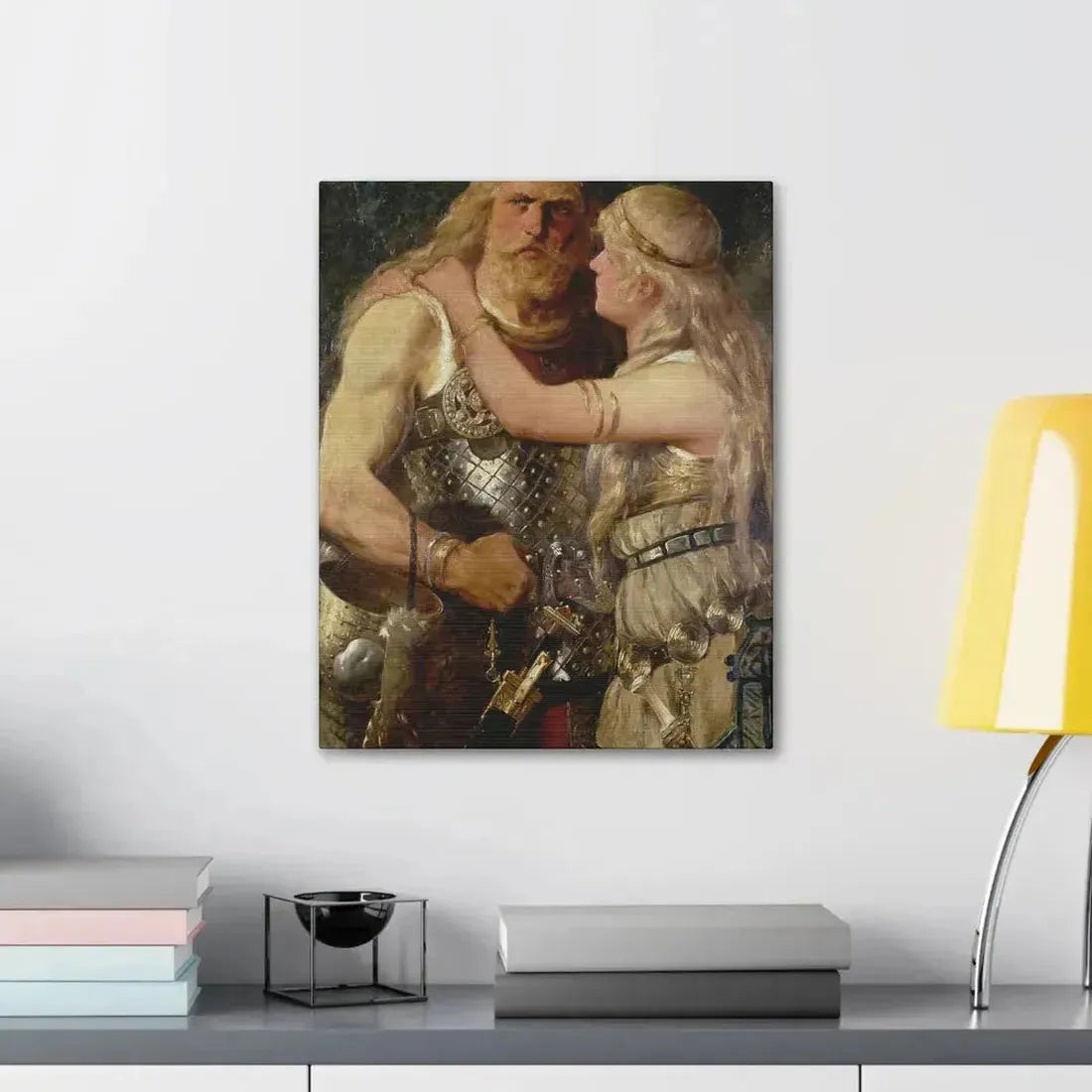 Johannes Gehrts (1855-1921) Armin verabschiedet sich von Thusnelda - 1884 - Canvas Wall Art - The Sticker Space