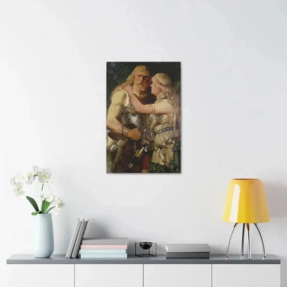 Johannes Gehrts (1855-1921) Armin verabschiedet sich von Thusnelda - 1884 - Canvas Wall Art - The Sticker Space