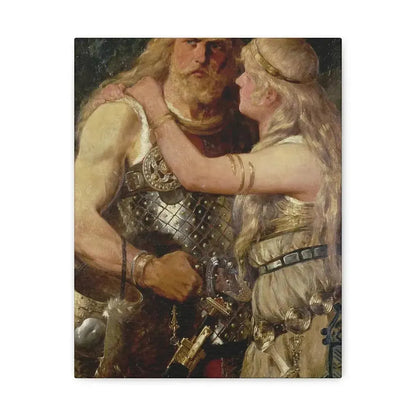 Johannes Gehrts (1855-1921) Armin verabschiedet sich von Thusnelda - 1884 - Canvas Wall Art - The Sticker Space