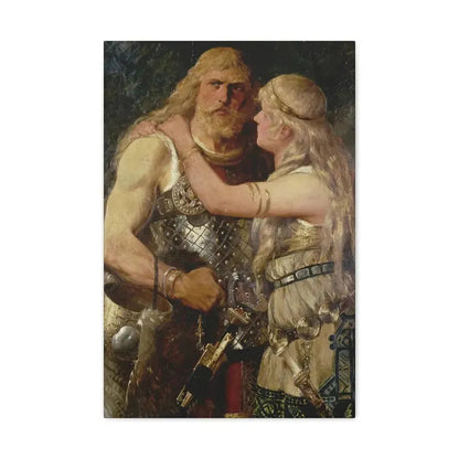 Johannes Gehrts (1855-1921) Armin verabschiedet sich von Thusnelda - 1884 - Canvas Wall Art - The Sticker Space