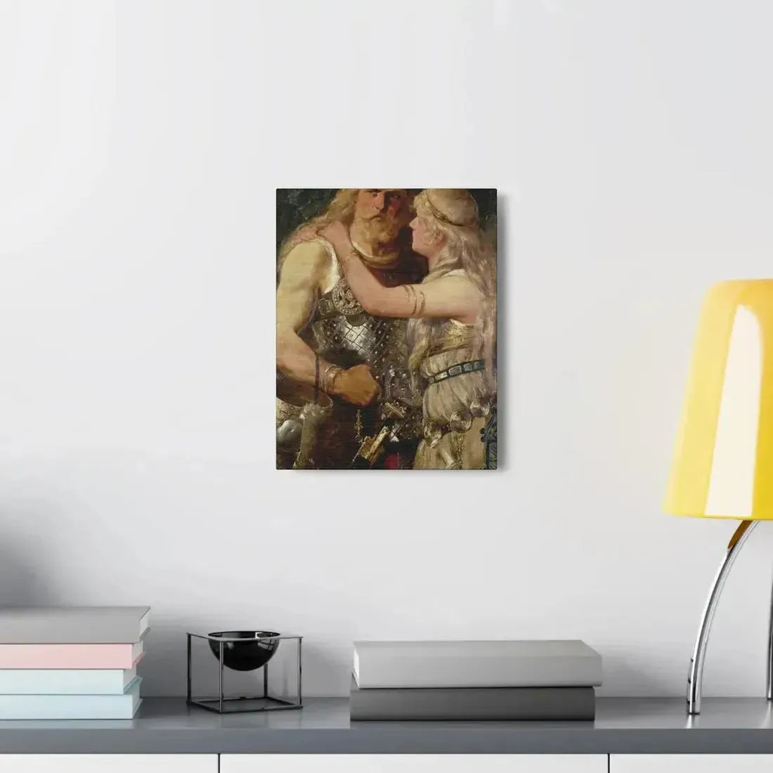 Johannes Gehrts (1855-1921) Armin verabschiedet sich von Thusnelda - 1884 - Canvas Wall Art - The Sticker Space