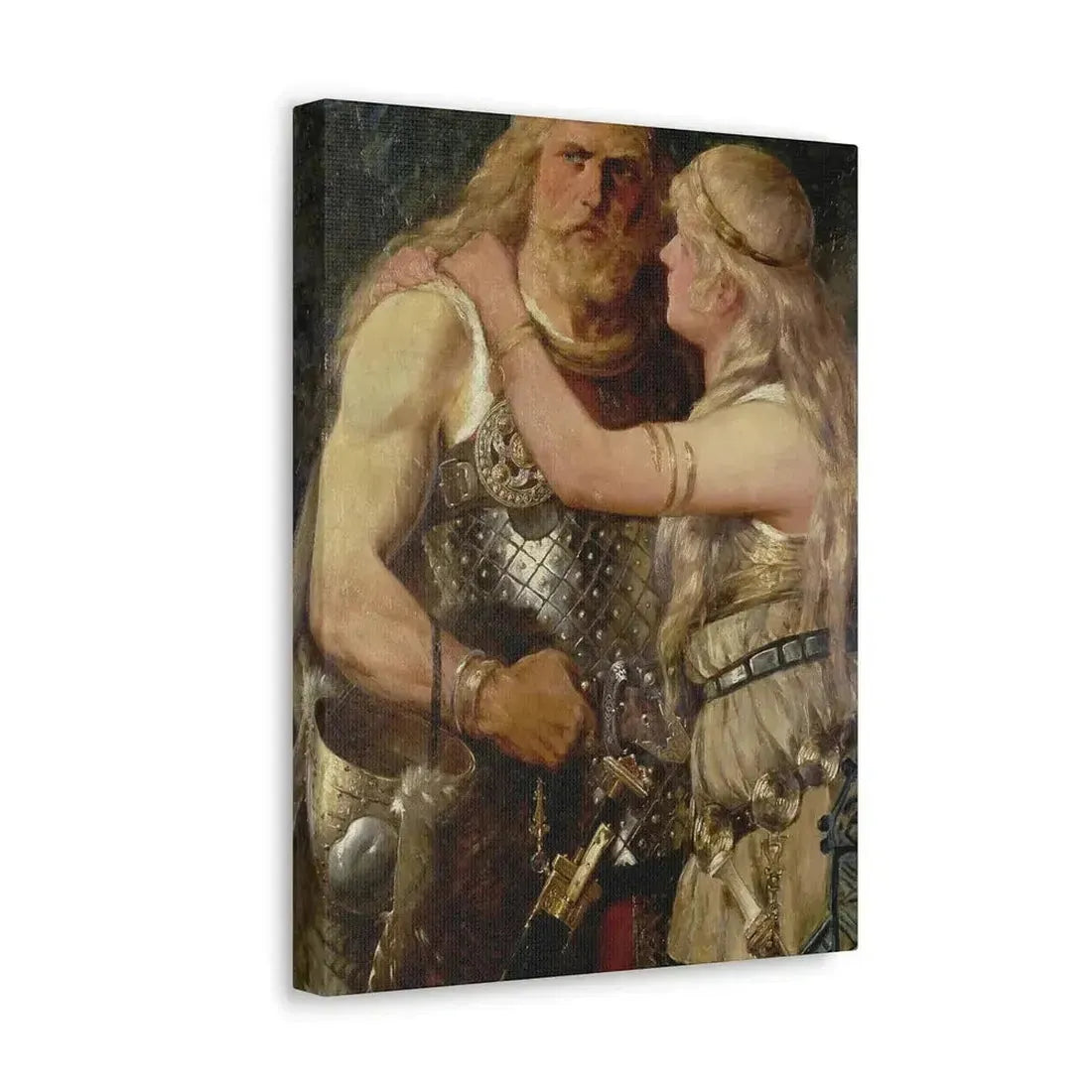 Johannes Gehrts (1855-1921) Armin verabschiedet sich von Thusnelda - 1884 - Canvas Wall Art - The Sticker Space