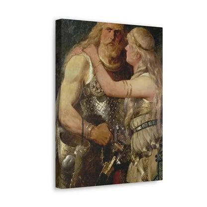 Johannes Gehrts (1855-1921) Armin verabschiedet sich von Thusnelda - 1884 - Canvas Wall Art - The Sticker Space