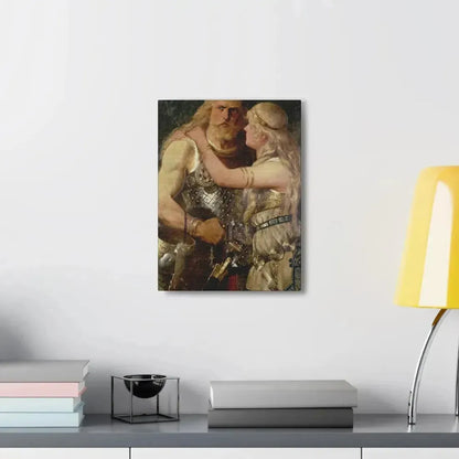 Johannes Gehrts (1855-1921) Armin verabschiedet sich von Thusnelda - 1884 - Canvas Wall Art - The Sticker Space