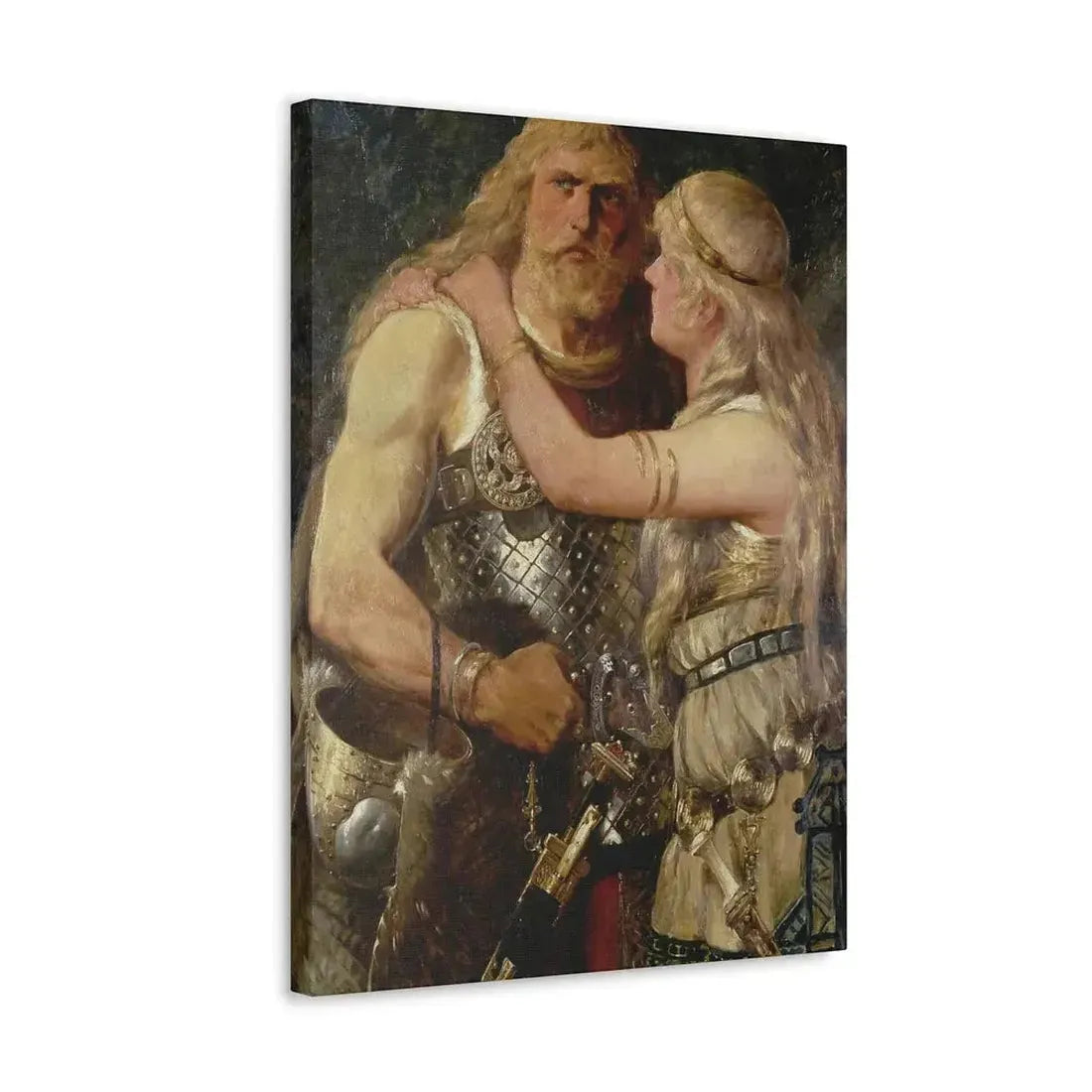 Johannes Gehrts (1855-1921) Armin verabschiedet sich von Thusnelda - 1884 - Canvas Wall Art - The Sticker Space