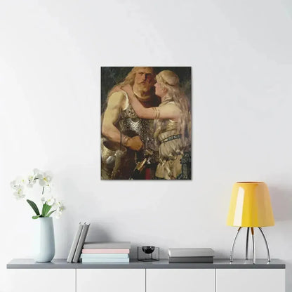 Johannes Gehrts (1855-1921) Armin verabschiedet sich von Thusnelda - 1884 - Canvas Wall Art - The Sticker Space