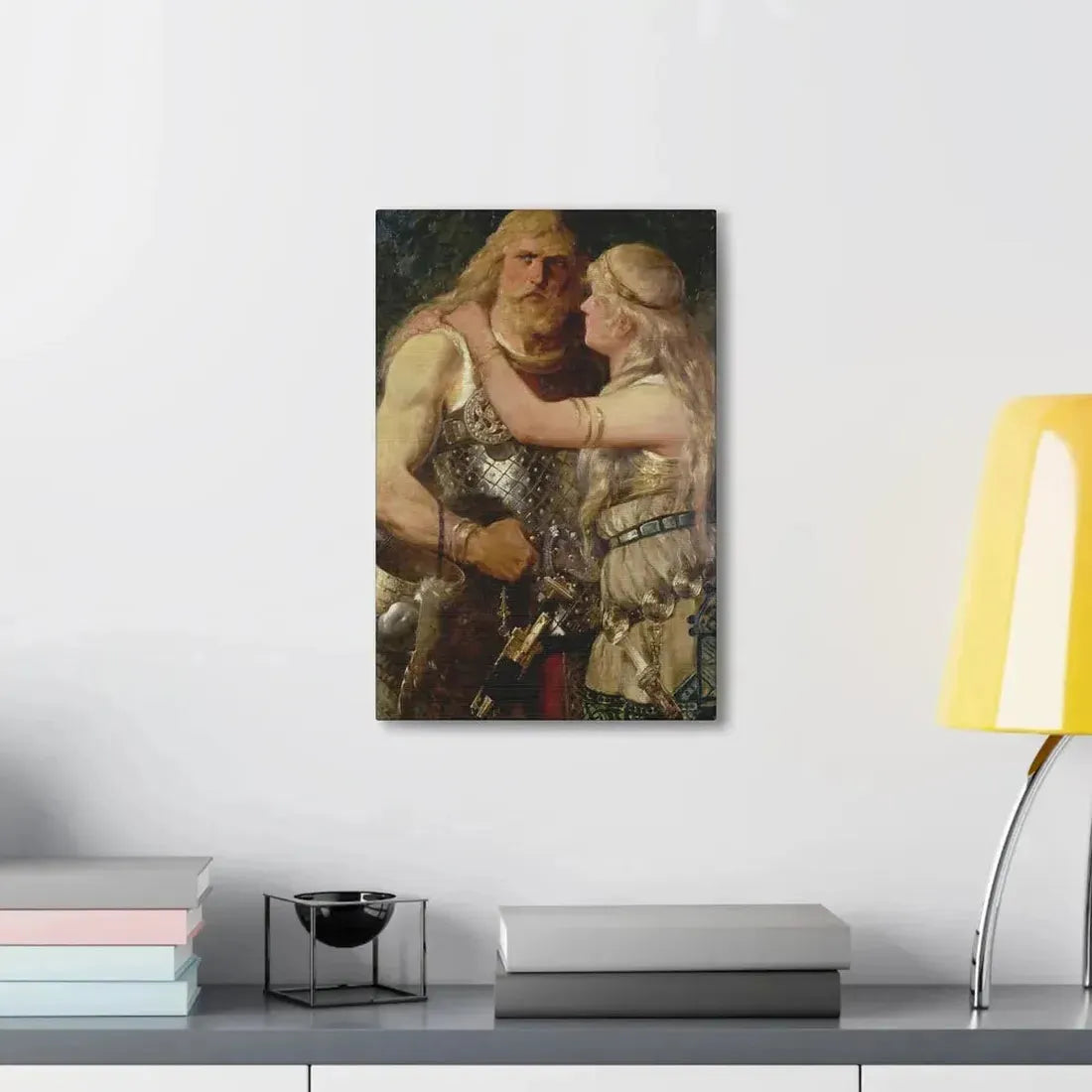 Johannes Gehrts (1855-1921) Armin verabschiedet sich von Thusnelda - 1884 - Canvas Wall Art - The Sticker Space