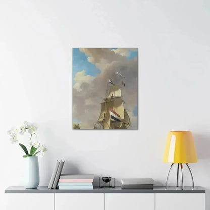 Johannes Hermanus Koekkoek (1778-1851) A Merchantman off Veere - Canvas Wall Art - The Sticker Space