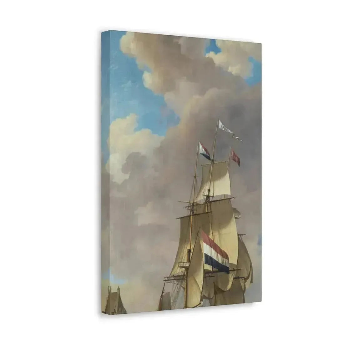 Johannes Hermanus Koekkoek (1778-1851) A Merchantman off Veere - Canvas Wall Art - The Sticker Space