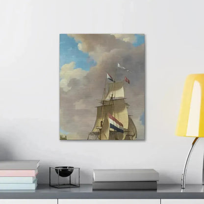 Johannes Hermanus Koekkoek (1778-1851) A Merchantman off Veere - Canvas Wall Art - The Sticker Space