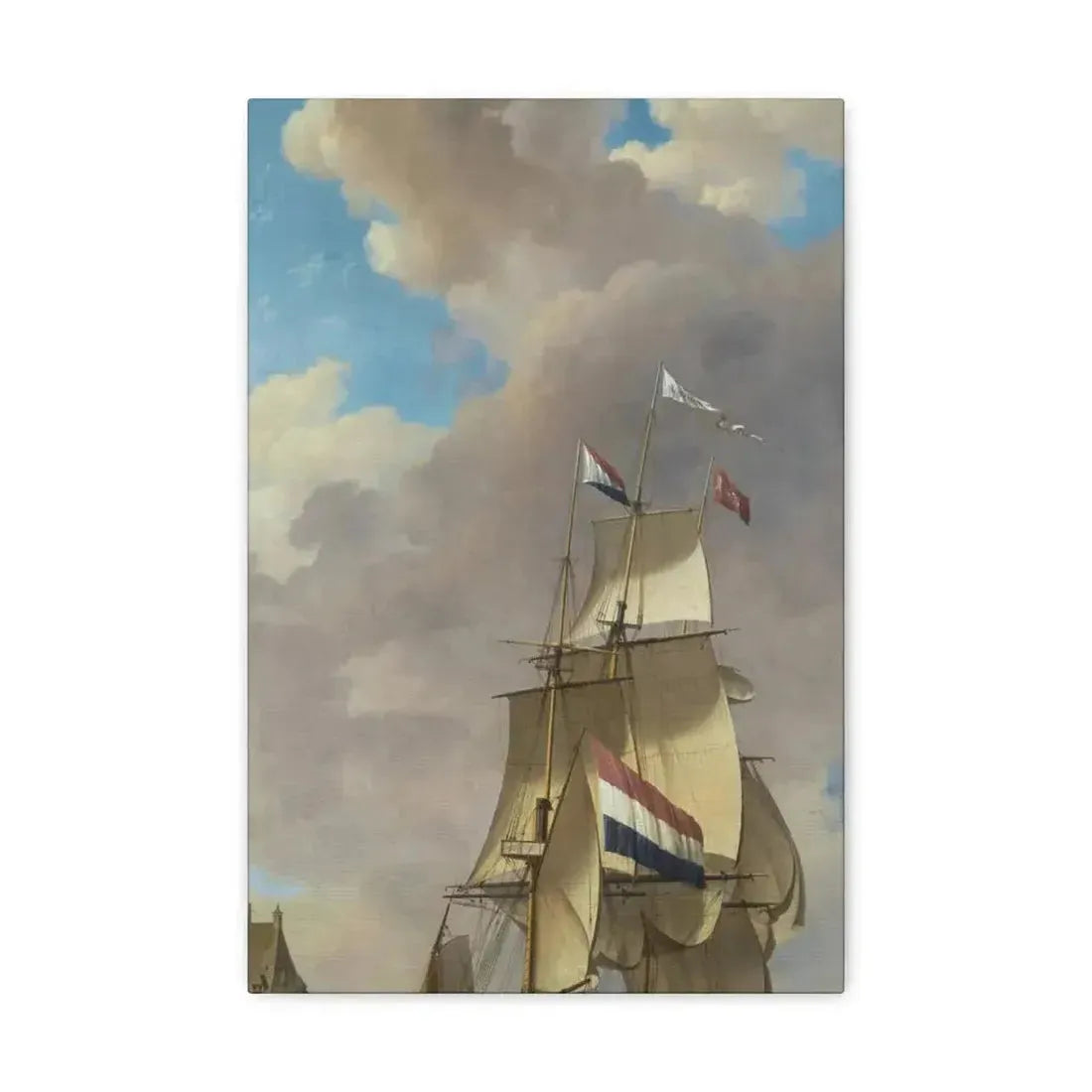 Johannes Hermanus Koekkoek (1778-1851) A Merchantman off Veere - Canvas Wall Art - The Sticker Space