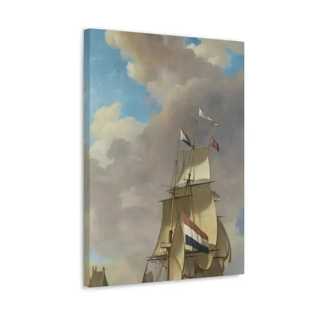 Johannes Hermanus Koekkoek (1778-1851) A Merchantman off Veere - Canvas Wall Art - The Sticker Space