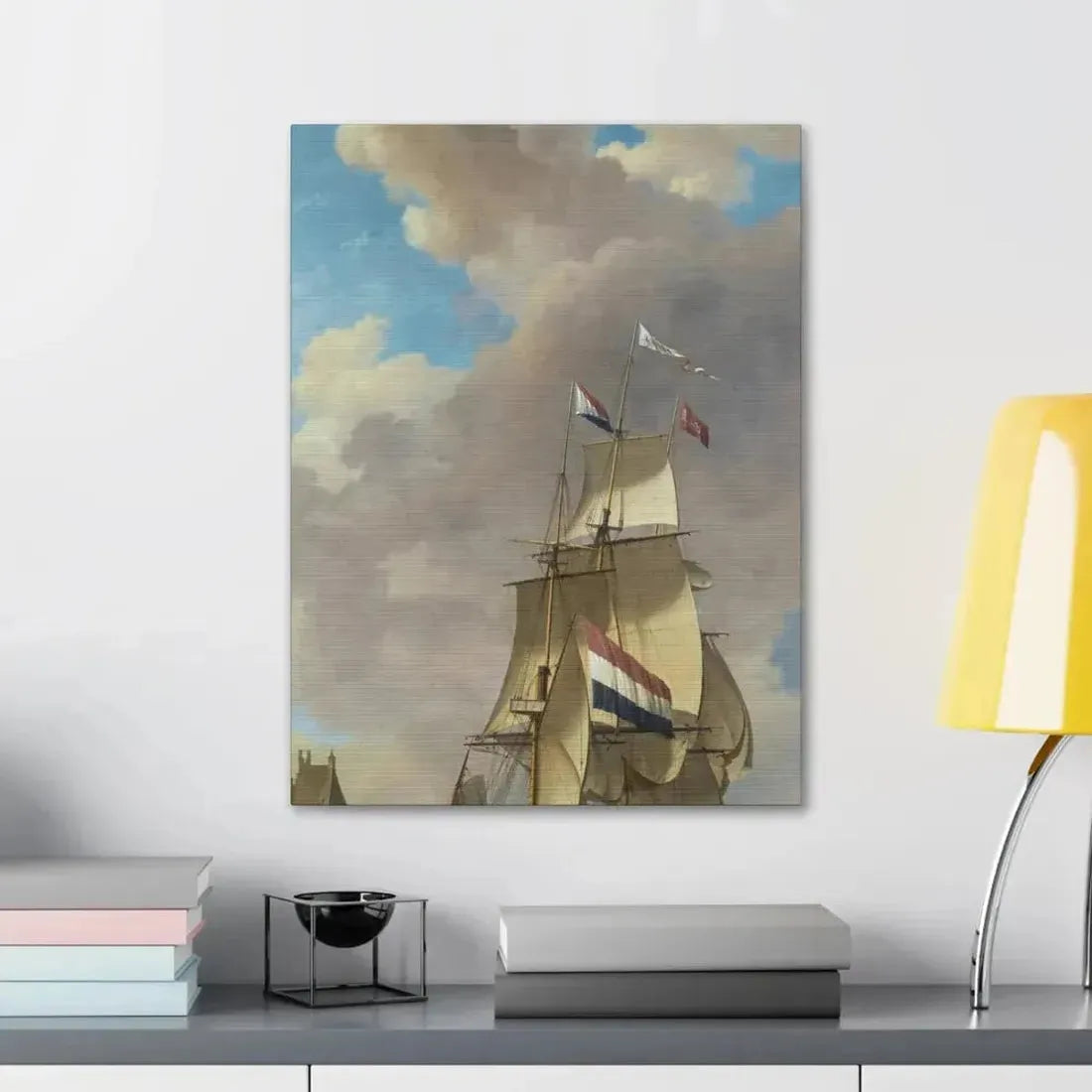 Johannes Hermanus Koekkoek (1778-1851) A Merchantman off Veere - Canvas Wall Art - The Sticker Space