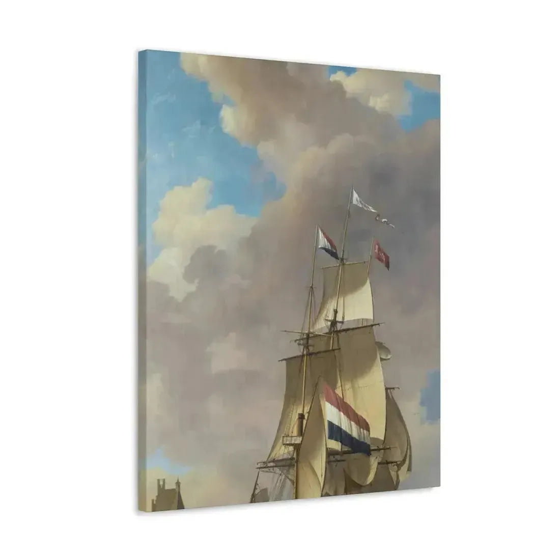 Johannes Hermanus Koekkoek (1778-1851) A Merchantman off Veere - Canvas Wall Art - The Sticker Space