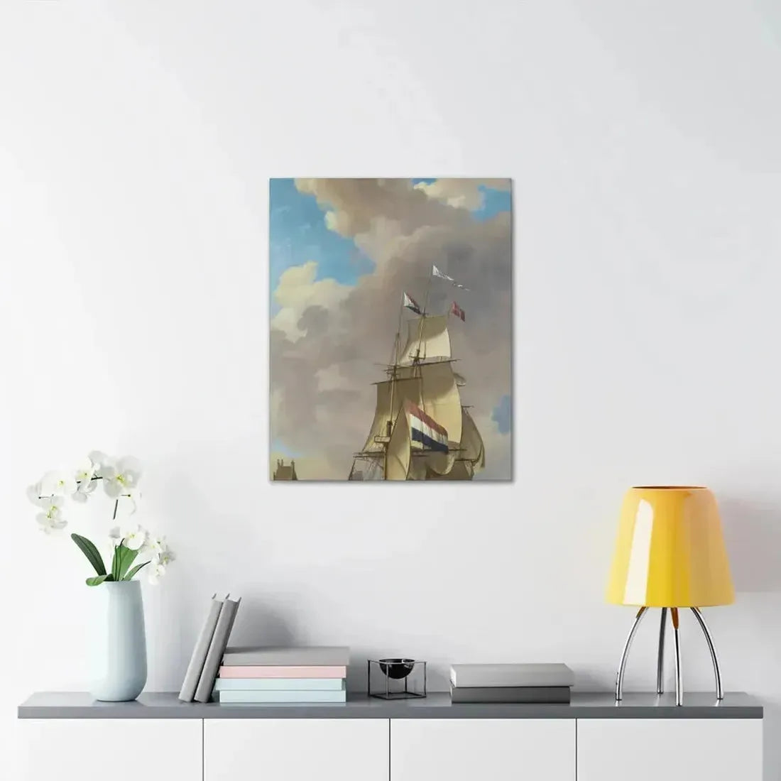 Johannes Hermanus Koekkoek (1778-1851) A Merchantman off Veere - Canvas Wall Art - The Sticker Space