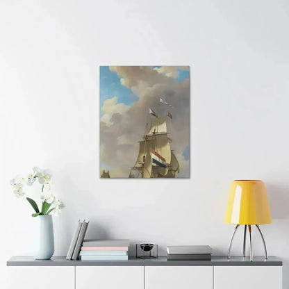 Johannes Hermanus Koekkoek (1778-1851) A Merchantman off Veere - Canvas Wall Art - The Sticker Space