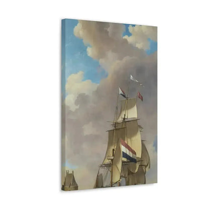 Johannes Hermanus Koekkoek (1778-1851) A Merchantman off Veere - Canvas Wall Art - The Sticker Space